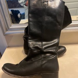 Frye Melissa button tall knee high riding leather boots size 8